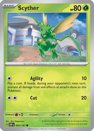 Scyther 4 - SV03 Obsidian Flames Reverse Holofoil - Poke-Collect