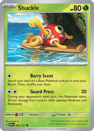 Shuckle 5 - SV03 Obsidian Flames Reverse Holofoil - Poke-Collect