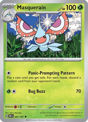 Masquerain 7 - SV03 Obsidian Flames Reverse Holofoil - Poke-Collect