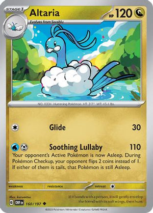 Altaria 160 - SV03 Obsidian Flames Reverse Holofoil - Poke-Collect