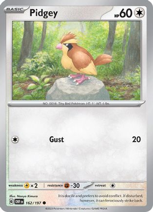 Pidgey 162 - SV03 Obsidian Flames Reverse Holofoil - Poke-Collect