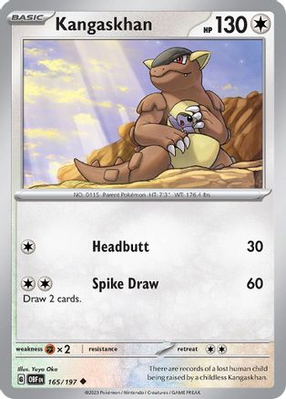 Kangaskhan 165 - SV03 Obsidian Flames - Poke-Collect