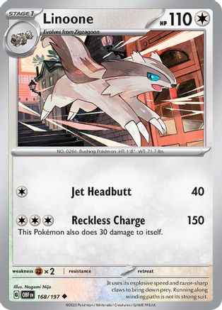 Linoone 168 - SV03 Obsidian Flames - Poke-Collect