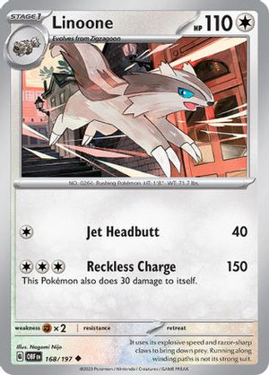 Linoone 168 - SV03 Obsidian Flames - Poke-Collect