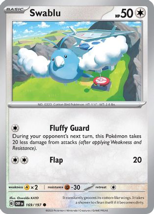 Swablu 169 - SV03 Obsidian Flames Reverse Holofoil - Poke-Collect