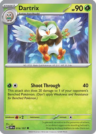 Dartrix 14 - SV03 Obsidian Flames Reverse Holofoil - Poke-Collect