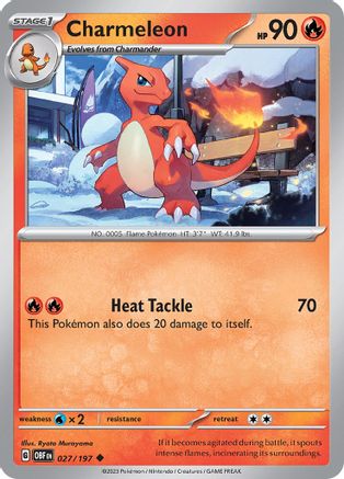 Charmeleon 27 - SV03 Obsidian Flames Reverse Holofoil - Poke-Collect