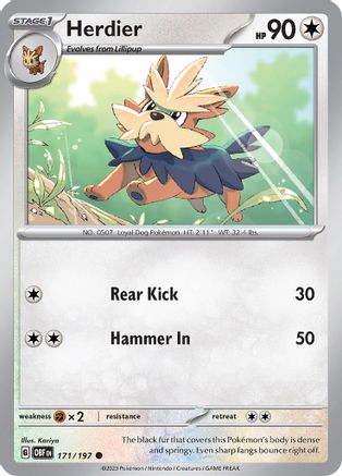 Herdier 171 - SV03 Obsidian Flames Reverse Holofoil - Poke-Collect