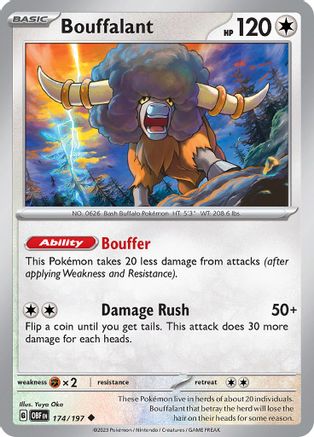 Bouffalant 174 - SV03 Obsidian Flames - Poke-Collect