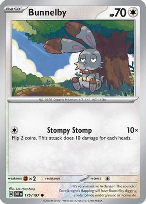 Bunnelby 175 - SV03 Obsidian Flames Reverse Holofoil - Poke-Collect