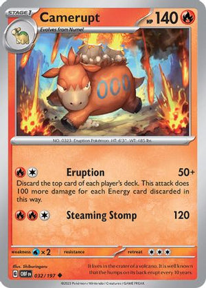 Camerupt 32 - SV03 Obsidian Flames Reverse Holofoil - Poke-Collect