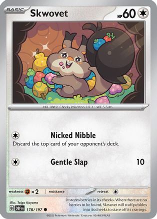 Skwovet 178 - SV03 Obsidian Flames Reverse Holofoil - Poke-Collect