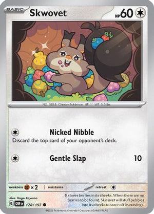 Skwovet 178 - SV03 Obsidian Flames Reverse Holofoil - Poke-Collect