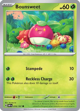 Bounsweet 16 - SV03 Obsidian Flames - Poke-Collect