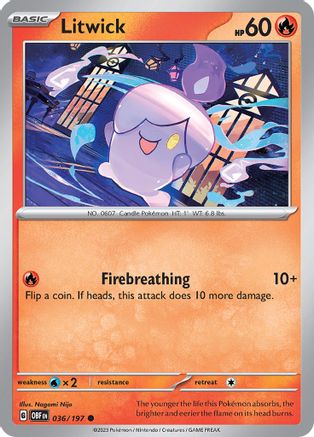 Litwick 36 - SV03 Obsidian Flames Reverse Holofoil - Poke-Collect