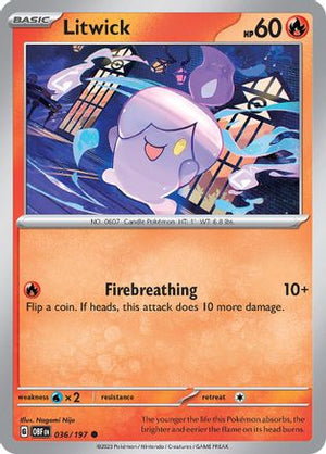 Litwick 36 - SV03 Obsidian Flames Reverse Holofoil - Poke-Collect