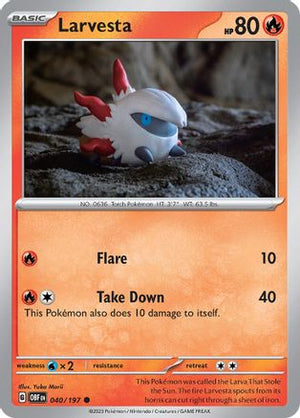 Larvesta 40 - SV03 Obsidian Flames Reverse Holofoil - Poke-Collect