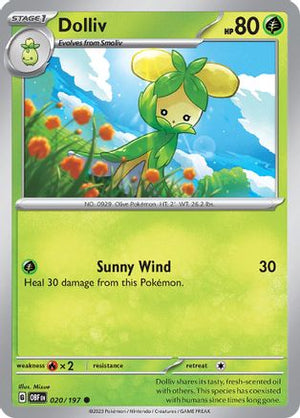 Dolliv 20 - SV03 Obsidian Flames Reverse Holofoil - Poke-Collect