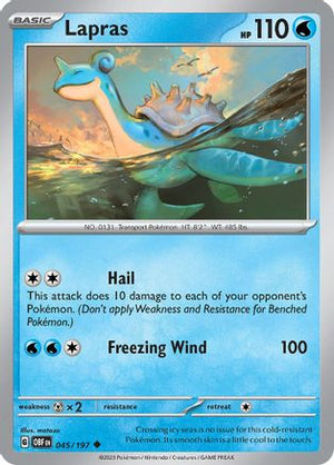 Lapras 45 - SV03 Obsidian Flames Reverse Holofoil - Poke-Collect