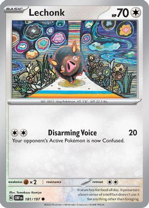 Lechonk - 181/197 181 - SV03 Obsidian Flames Reverse Holofoil - Poke-Collect