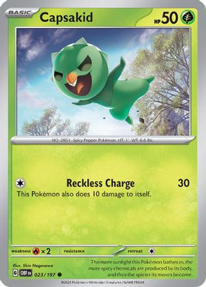 Capsakid - 023/197 23 - SV03 Obsidian Flames Reverse Holofoil - Poke-Collect