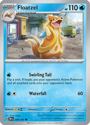 Floatzel 49 - SV03 Obsidian Flames Reverse Holofoil - Poke-Collect