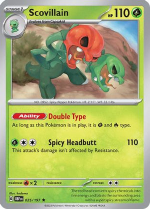 Scovillain 25 - SV03 Obsidian Flames Reverse Holofoil - Poke-Collect
