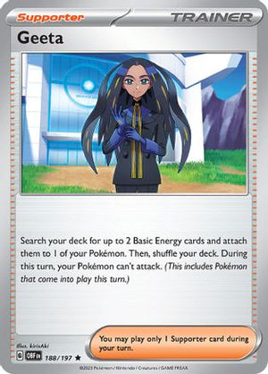 Geeta 188 - SV03 Obsidian Flames Reverse Holofoil - Poke-Collect