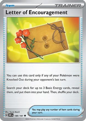 Letter of Encouragement 189 - SV03 Obsidian Flames - Poke-Collect