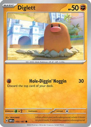 Diglett 103 - SV03 Obsidian Flames Reverse Holofoil - Poke-Collect