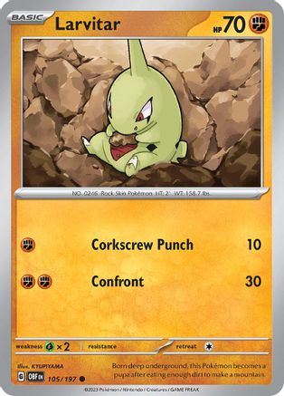 Larvitar 105 - SV03 Obsidian Flames - Poke-Collect