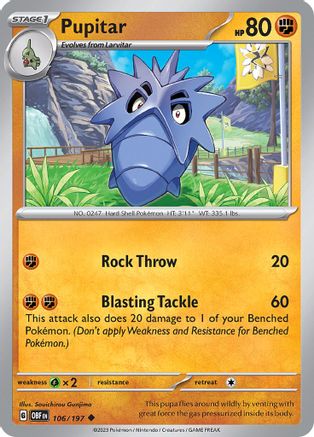Pupitar 106 - SV03 Obsidian Flames Reverse Holofoil - Poke-Collect