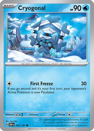 Cryogonal 55 - SV03 Obsidian Flames - Poke-Collect