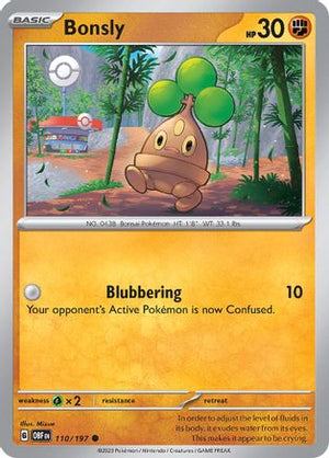 Bonsly 110 - SV03 Obsidian Flames Reverse Holofoil