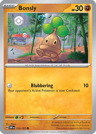 Bonsly 110 - SV03 Obsidian Flames Reverse Holofoil - Poke-Collect