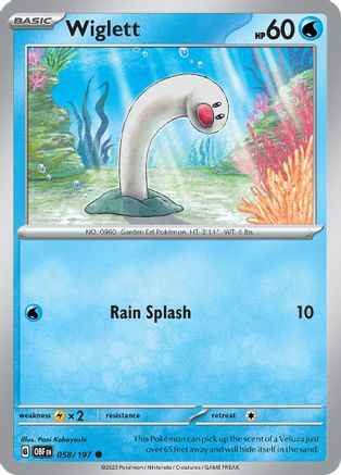 Wiglett 58 - SV03 Obsidian Flames Reverse Holofoil - Poke-Collect