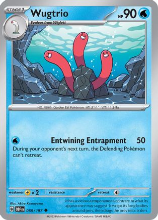 Wugtrio 59 - SV03 Obsidian Flames Reverse Holofoil - Poke-Collect
