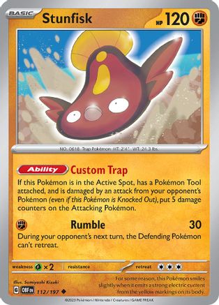 Stunfisk 112 - SV03 Obsidian Flames - Poke-Collect