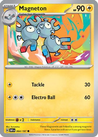 Magneton 64 - SV03 Obsidian Flames Reverse Holofoil - Poke-Collect