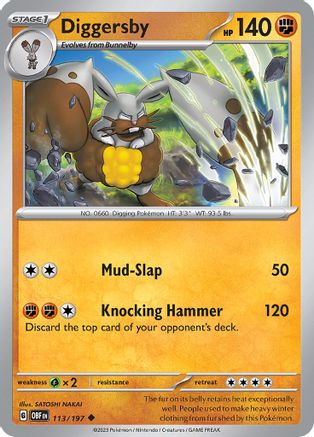 Diggersby 113 - SV03 Obsidian Flames Reverse Holofoil - Poke-Collect