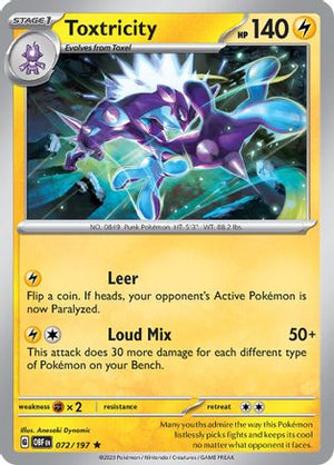 Toxtricity 72 - SV03 Obsidian Flames Holofoil - Poke-Collect