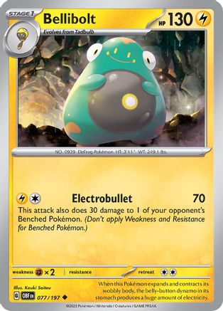 Bellibolt - 077/197 77 - SV03 Obsidian Flames Reverse Holofoil - Poke-Collect