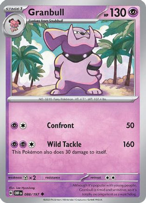 Granbull 88 - SV03 Obsidian Flames Reverse Holofoil - Poke-Collect