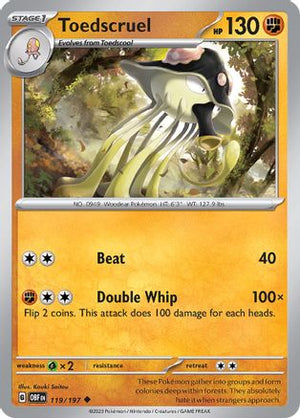 Toedscruel 119 - SV03 Obsidian Flames Reverse Holofoil - Poke-Collect