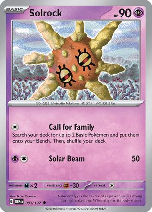 Solrock 93 - SV03 Obsidian Flames