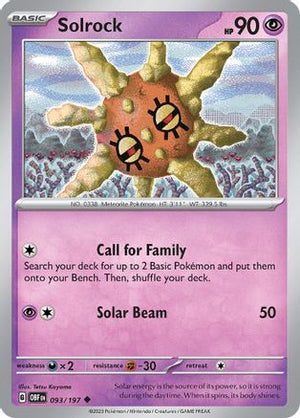 Solrock 93 - SV03 Obsidian Flames Reverse Holofoil - Poke-Collect