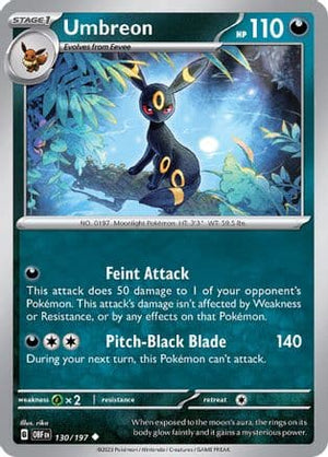 Umbreon 130 - SV03 Obsidian Flames