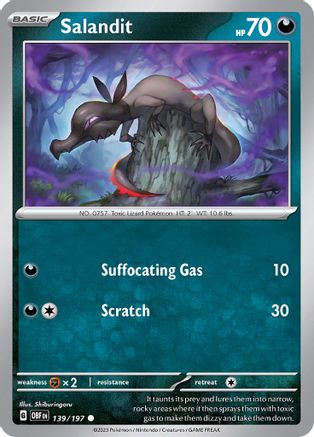 Salandit 139 - SV03 Obsidian Flames Reverse Holofoil - Poke-Collect
