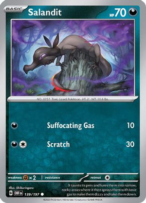 Salandit 139 - SV03 Obsidian Flames Reverse Holofoil - Poke-Collect