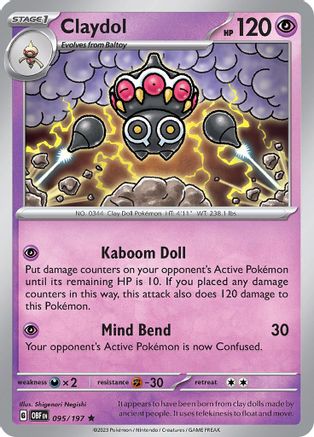 Claydol 95 - SV03 Obsidian Flames Holofoil - Poke-Collect
